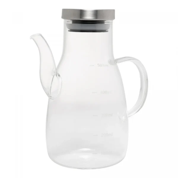 Galheteiro de Vidro Borosilicato com Tampa de Metal Bold 500ml