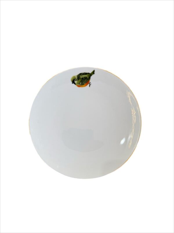 Prato Sobremesa Individual Porcelana Sabiá Verde