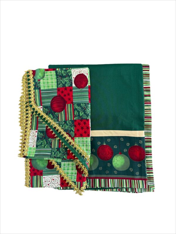 Toalha Retangular Natal com dois Trilhos