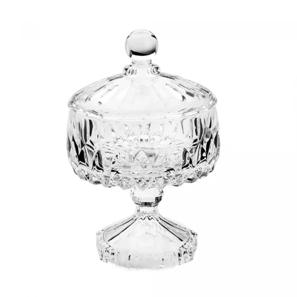 Potiche Decorativo de Cristal com Pé Louise