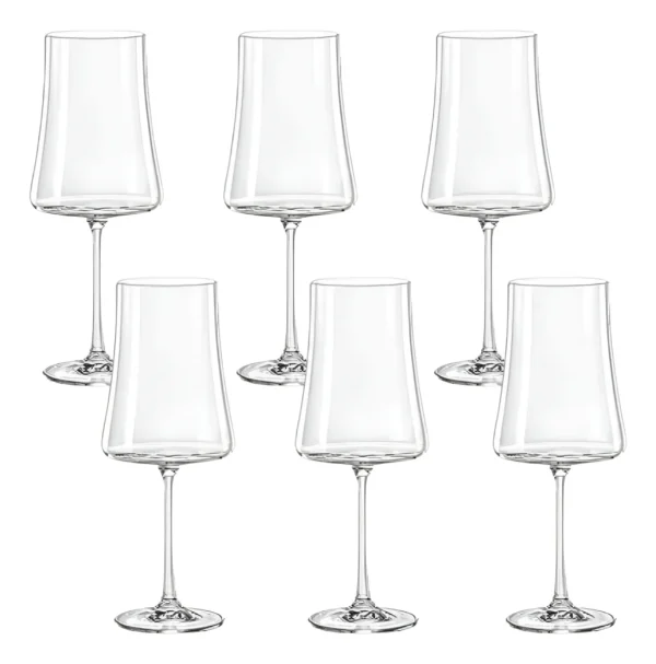 Conjunto 6 Taças de Vinho de Cristal Ecológico Alex 400Ml