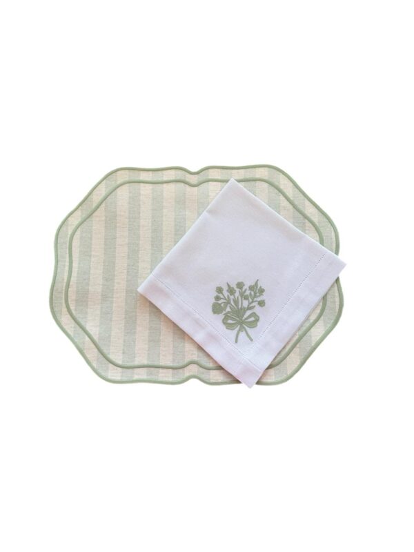 Kit com Um Jogo Americano Celadon e um Guardanapo Real Celadon