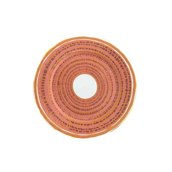 Conjunto com 6 Pratos Sobremesa Geo Rosa