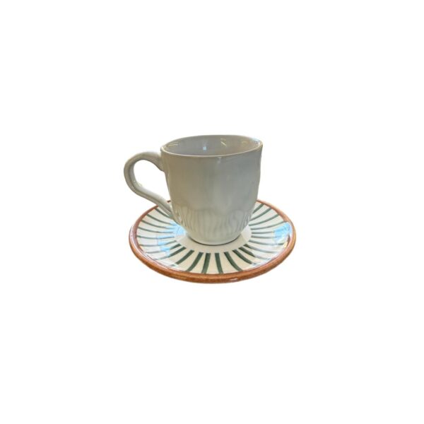 Conjunto com 6 Xícaras de Café com Pires Equador Stoneware
