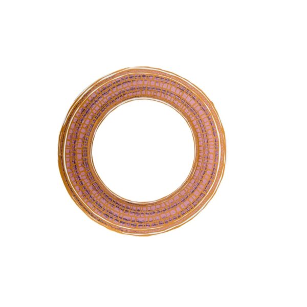 Conjunto com 6 Pratos Rasos Geo Rosa