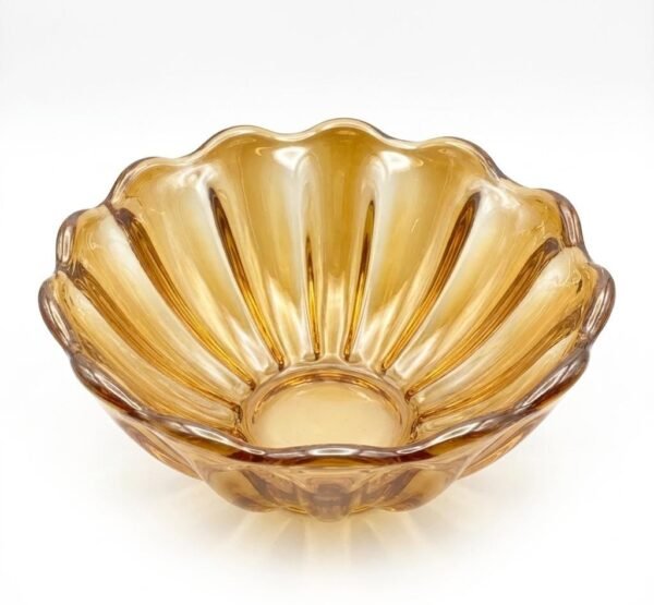 Centro De Mesa Âmbar Vidro 31,5x31,5x13 cm