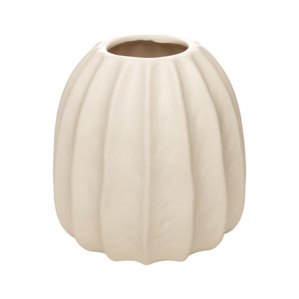 Vaso Pilar Pequeno Cerâmica Branco 15x15x17,5 cm