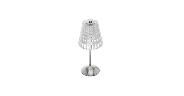 Luminária De Mesa Recarregável Led 3 Tons Prateada Wolff