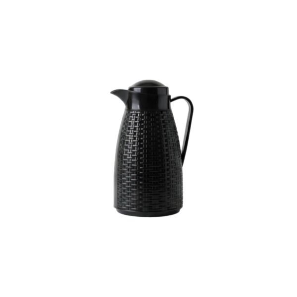 Garrafa Térmica New Rattan Preta Plástico 400 Ml Wolff